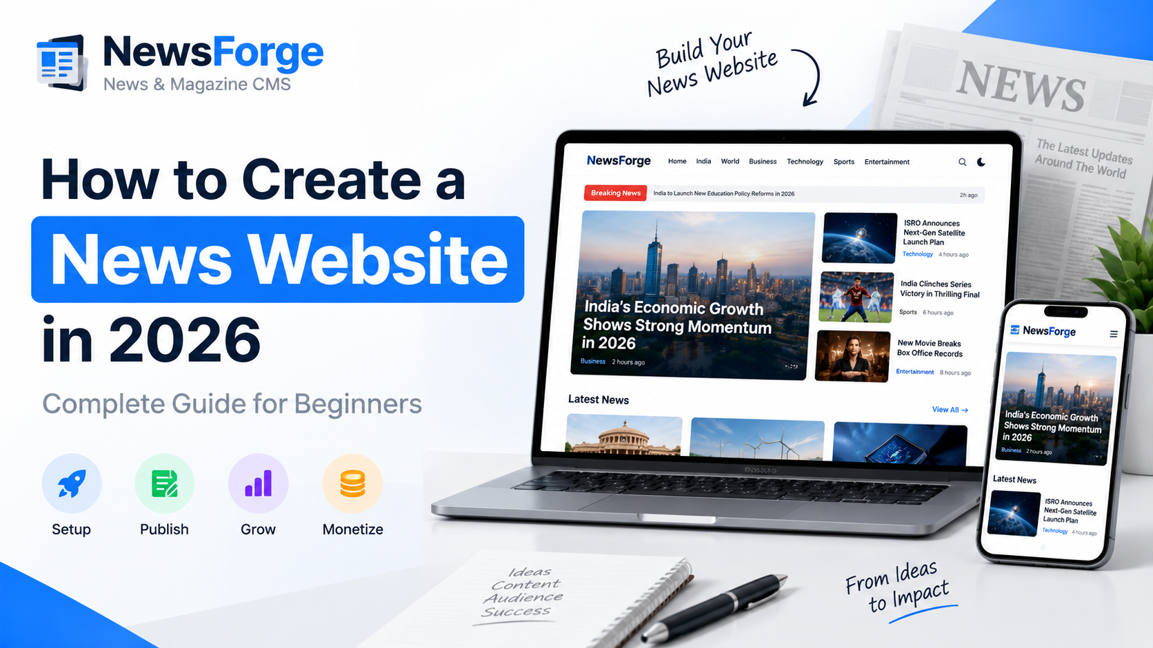 How to Create a News Website in 2026: Complete Guide for Beginners