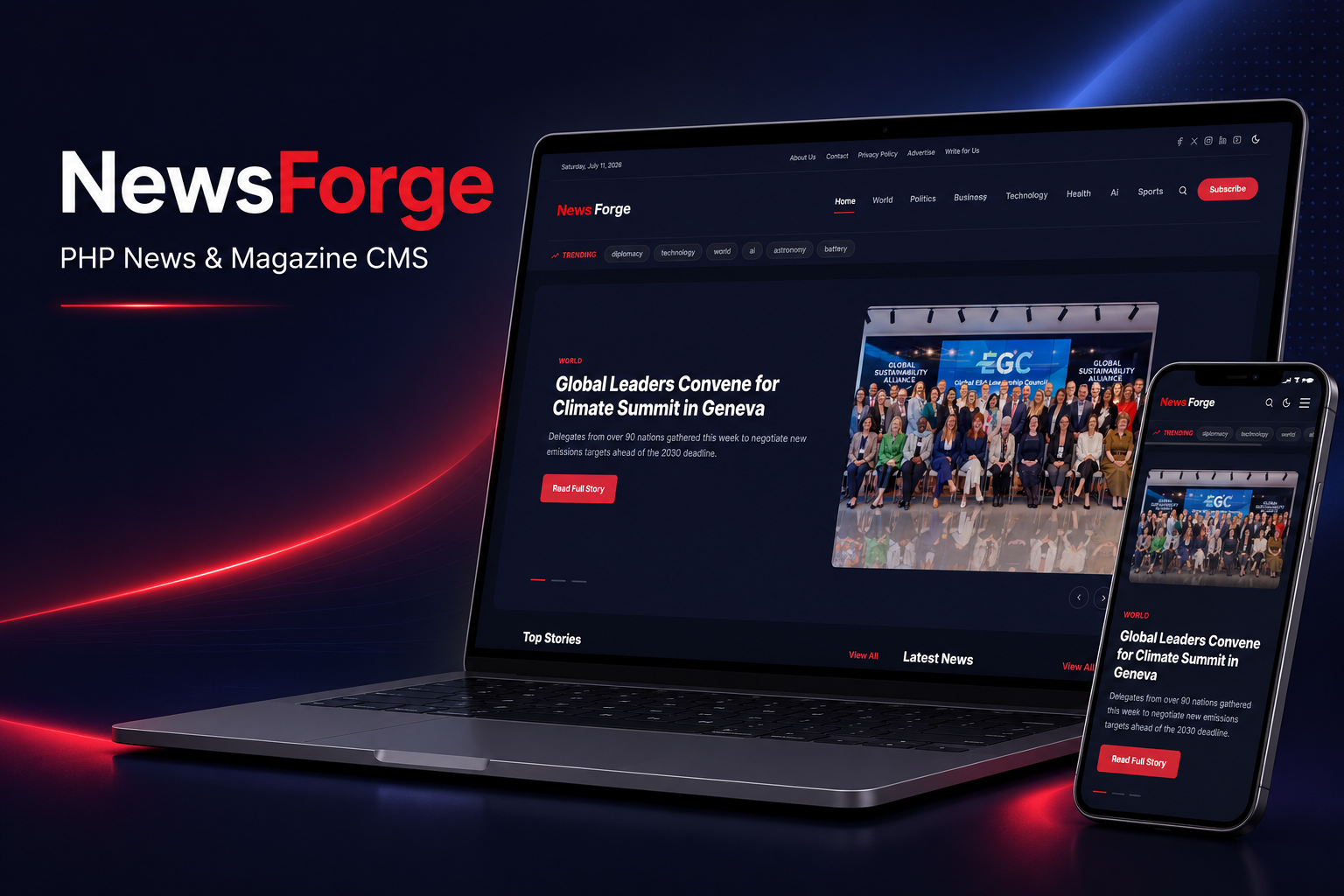 News Forge-News Website with Admin Panel.